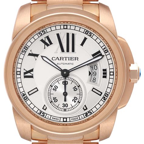 cartier calibre rose gold replica
